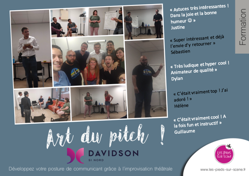 Sansen_Kevin's tweet photo. L'improvisation arrive chez @DavidsonSINord avec comme 1er thème "L'art du Pitch" ! Prochainement, "Transformez un confit en opportunité !".
Merci aux participants ainsi que Les Pieds sur Scène pour l'animation. 
#Davidson #Formation #Communication #Impro #pitch https://t.co/Hb9Y1CTpSN