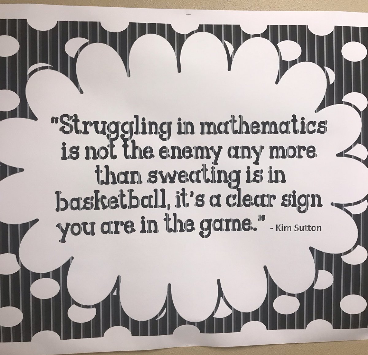 GlinsmannMath's tweet photo. It’s going to be a great day of PD when I walk into the room and see this! #StruggleIsGood #Back2School https://t.co/BC9SUNwdOg