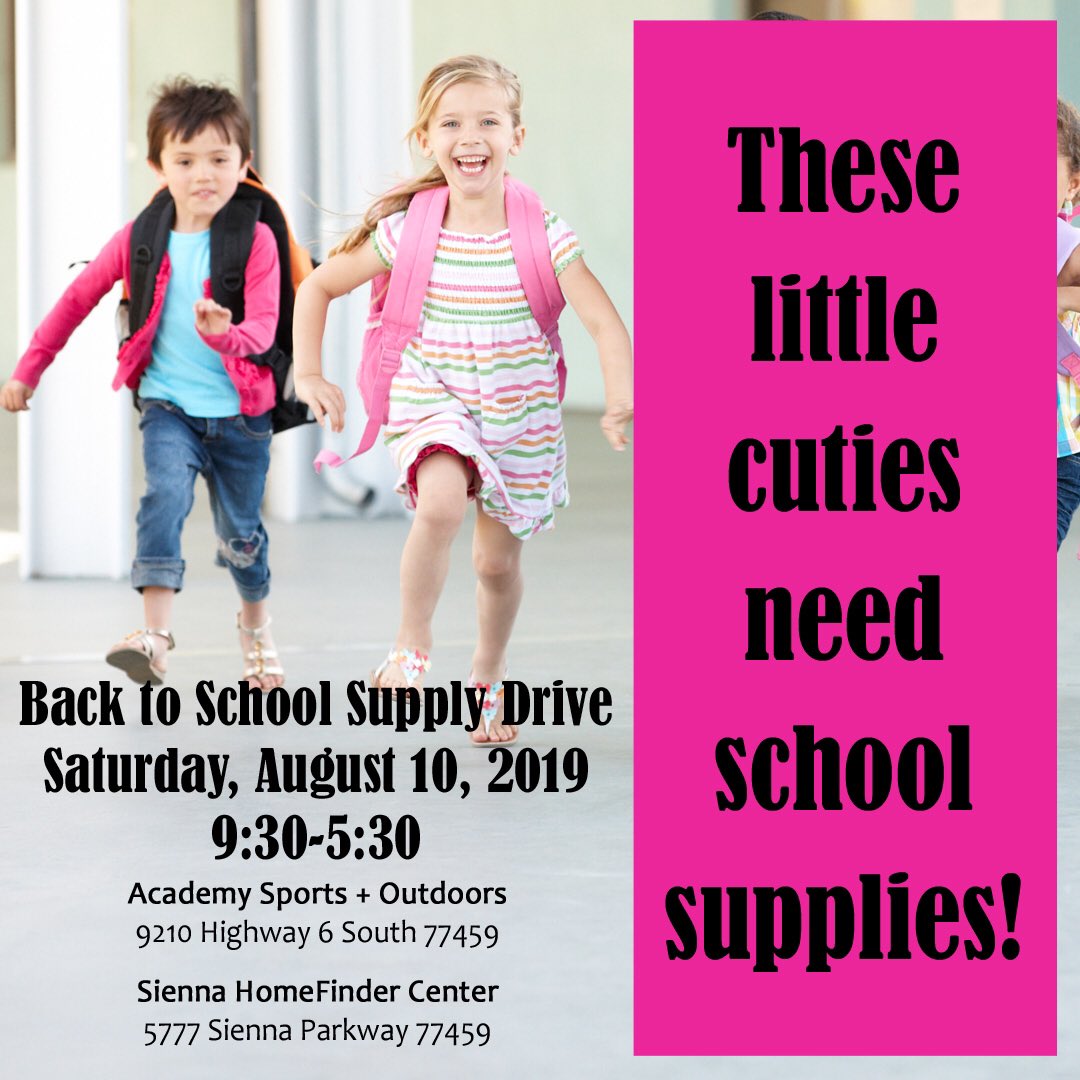SiennaWL's tweet photo. It’s #taxfreeweekend! What a perfect opp to grab some NEW school supplies for FBISD kiddos. #shareddreams https://t.co/UvK6UN4Avm