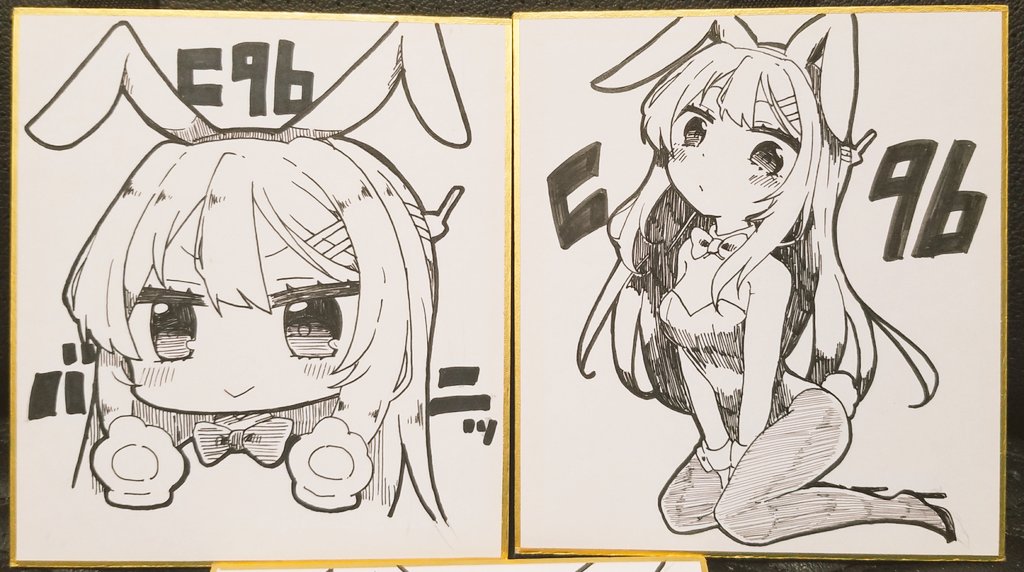 完成前ですが、青ブタの色紙も今描いています〜!麻衣さん!! 
