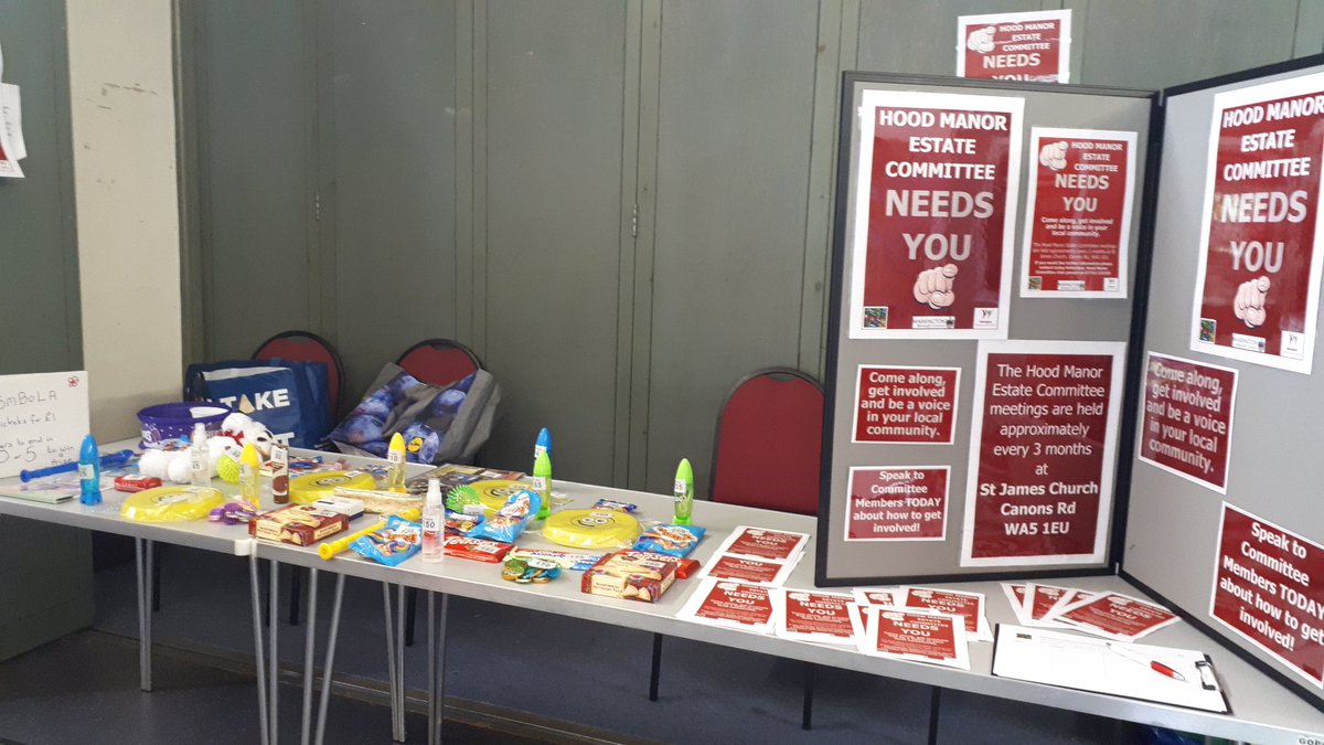 CommDevWHA's tweet photo. All set up and ready to go at Hood Manor Estate Committee's Family Fun afternoon! 
We're here at St James Church till 4pm with lots of fun and free activities for all the family! 
#wecare #community https://t.co/gCT3AKdBH9