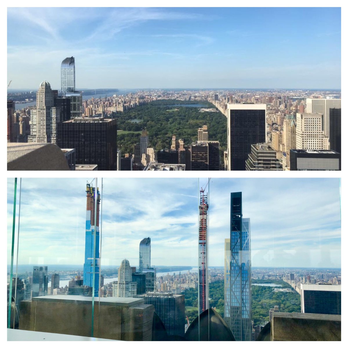 NYCRobyn's tweet photo. 2016 vs 2019. This is frightening @SaveCentralPkNY @SaveCPSunshine @CentralParkNYC @rockcenternyc @RainbowRoomNYC #barsixtyfive @LandmarkWest @nyclandmarks #bar65 how to ruin a view, a city & a park. #billionaireskyscrapers #CentralPark #nyc @NYCMayorsOffice @MASNYC https://t.co/S71ddceLzk