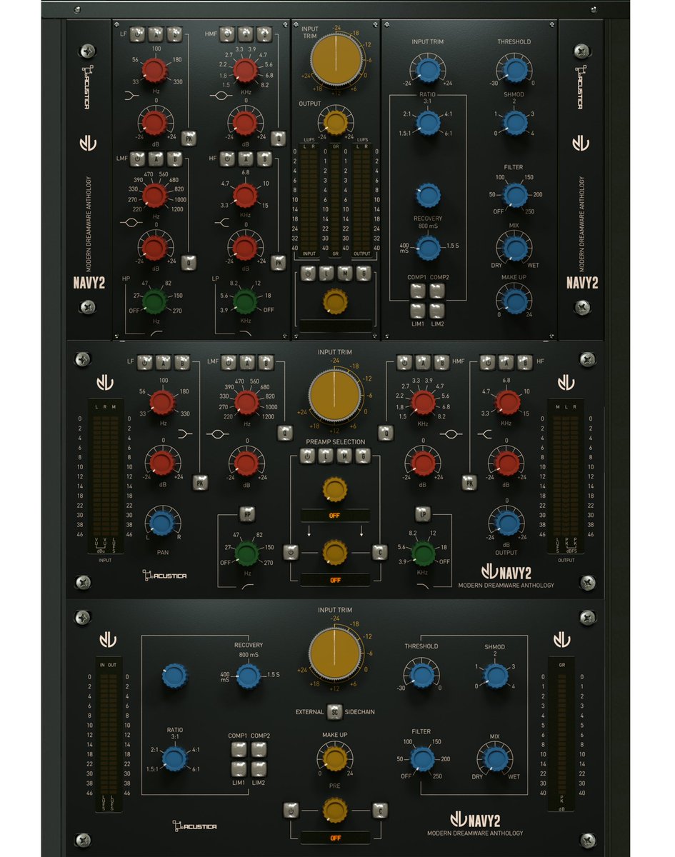 nik_georgiev's tweet photo. Today @AcusticaAudio released Navy2. This beast emulates a 32ch console, 2 x Classic British EQs, 2 x Comps &amp; Limiters. Sampled by yours truly https://t.co/JMikeUmATY