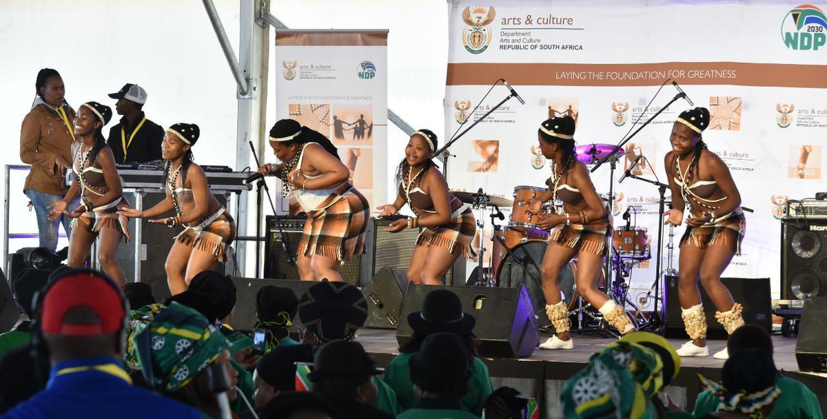 GovernmentZA's tweet photo. [Photos] President Cyril Ramaphosa addresses the #WomensDay2019 taking place under the theme “25 Years of Democracy: Growing South Africa Together for Women’s Emancipation” https://t.co/IhCmtLyKwa