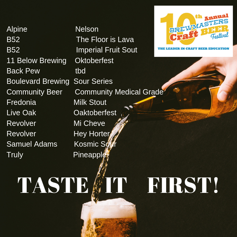 txbestbeerfest's tweet photo. #Tasteitfirst #BCBF2019 #CraftBeer @11BelowBrewing @BackPewBrew @Boulevard_Beer @CommunityBeerCo @LiveOakBrewing  @RevolverBrewing  @SamuelAdamsBeer https://t.co/XQYNwsYyg4