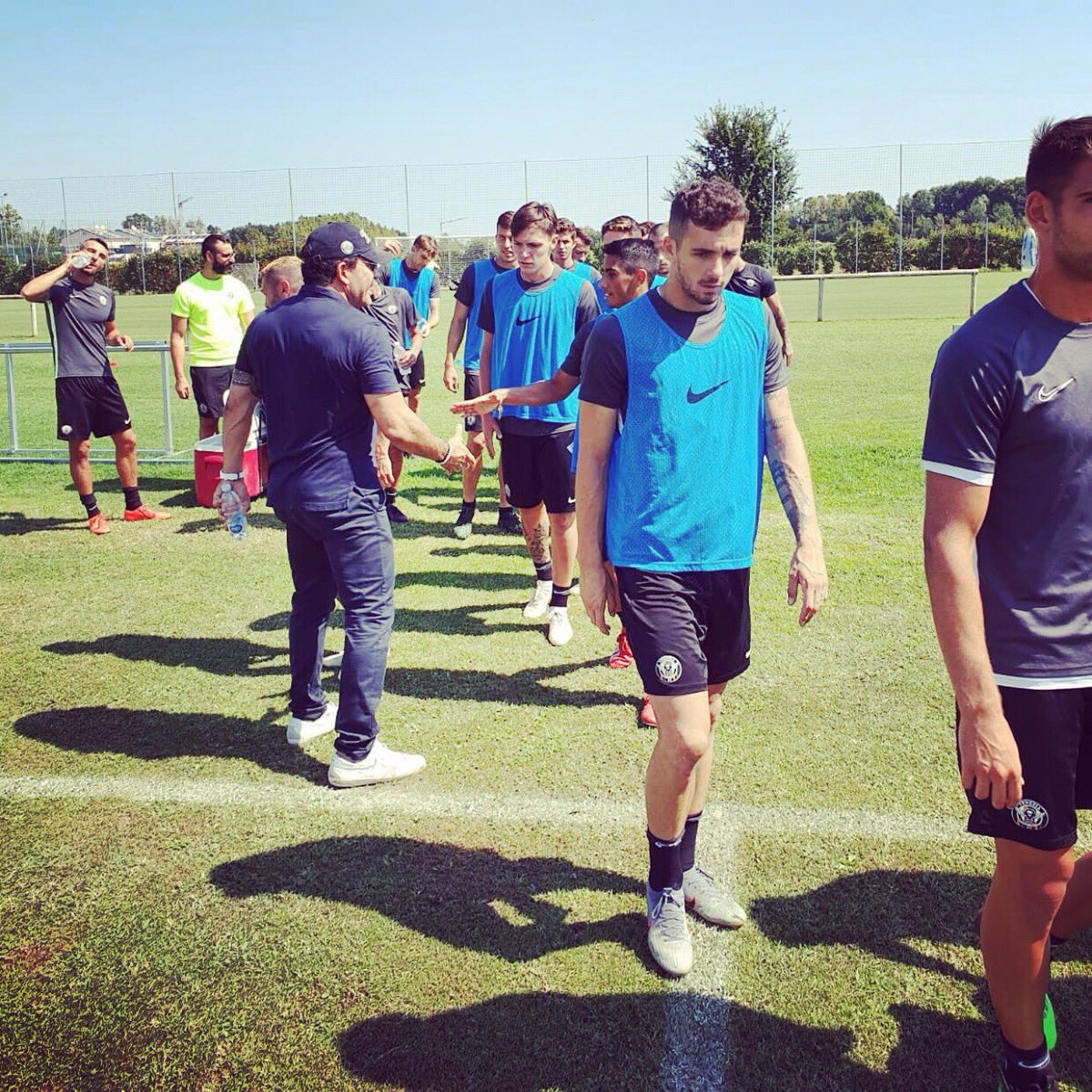 venicefcmiami's tweet photo. @veneziafc President Joe Tacopina was at Taliercio Training Center this morning meeting the players and wishing them a successful season. We wish you good luck from @venicefcmiami https://t.co/5qk2jzggiJ