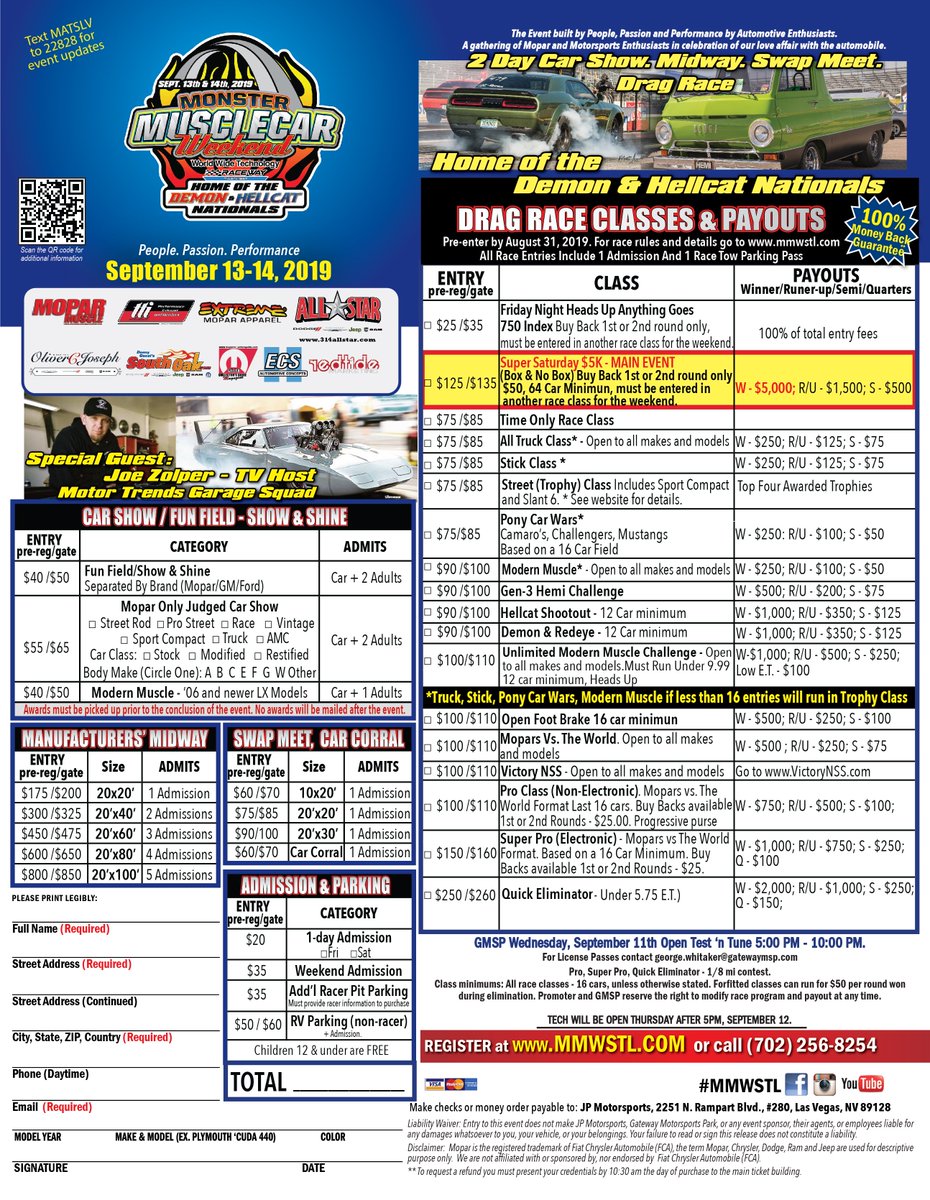 Monster Muscle Car Weekend (@musclecarsstl) on Twitter photo Need info for the upcoming Monster #MuscleCar Weekend at <a href="/WWTRaceway/">WWT Raceway</a>? We've got you covered! #DragRacing #AutoShow #Nostalgia #NHRA #Hellcat #Challenger #Mopar Need info for the upcoming Monster #MuscleCar Weekend at <a href="/WWTRaceway/">WWT Raceway</a>? We've got you covered! #DragRacing #AutoShow #Nostalgia #NHRA #Hellcat #Challenger #Mopar