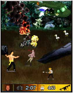 Longor's tweet image. I just recovered this screenshot of a game I made like 13 years ago with the amazing @ancapilustra Using #j2me.  Was called: Death by Dogs :____)