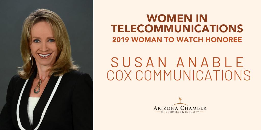 AZChamber's tweet image. .@wicthq Congratulations to AZ Chamber Board Chair Susan Anable! @coxcomm 
#AZmeansbiz