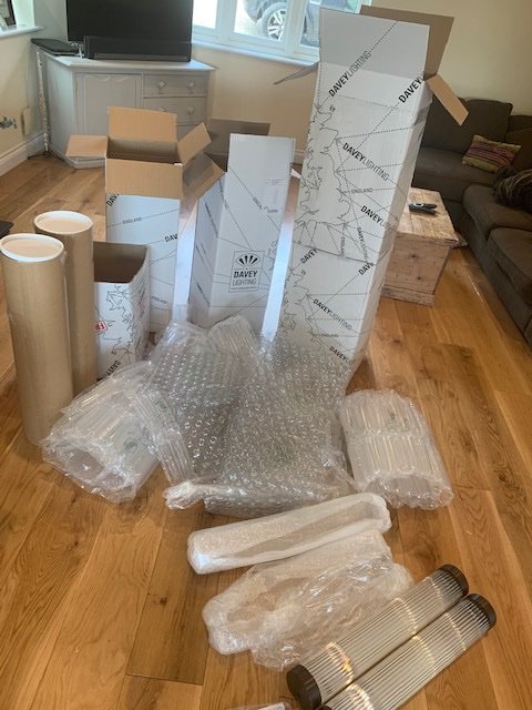 At a time of environmental crisis where all need to improve our carbon footprint, I was HORRIFIED to receive this from <a href="/Originalbtc/">ORIGINAL BTC</a> BTC. The small lights we ordered are at the front of the image and at the back are the boxes and packaging that stood over 5 feet tall on arrival