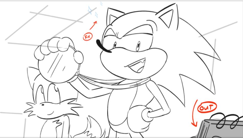 Ofc I had to include a crayon 
drawing joke. I set out to canonize Sonic defeating M*rio and proving his superiority in the oly-I mean summer/winter sports games. (2/6) 