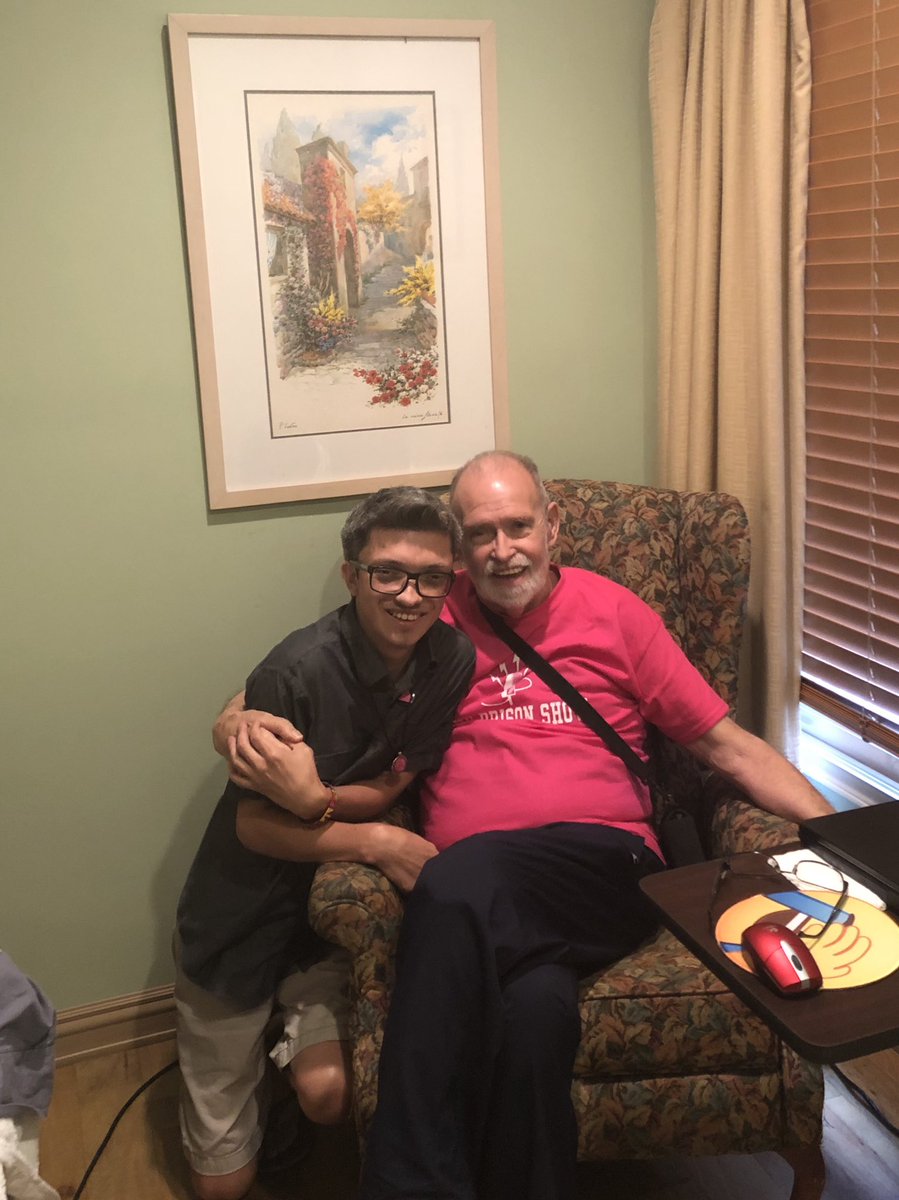 thepplspriest's tweet image. #FlashbackFriday to visiting my beloved friend, Ray Hill in hospice. Ray passed away a year ago, surrounded by loved ones. I miss him daily. Here is a short clip from @democracynow on his life m.youtube.com/watch?v=jzS4Ac… #Friendship #PeacePartners #QueerPower Queer Elders Matter.