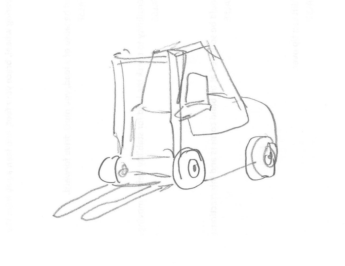 How To Draw A Forklift
