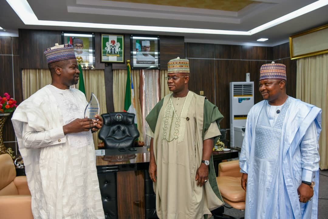 JaafarUmarAbba's tweet photo. Today, Kogi State Governor, H.E Alh. Yahaya Bello, Received World Bank Portfolio Performance Award From the State Hon Commissioner for Finance, Asiwaju Idris Asiru Who Represented the Governor at the ceremony in Abuja.
98 Days to #GYBx2
#GYBconnect
We are good to Go ๐ช https://t.co/c8Lmwkkh7V