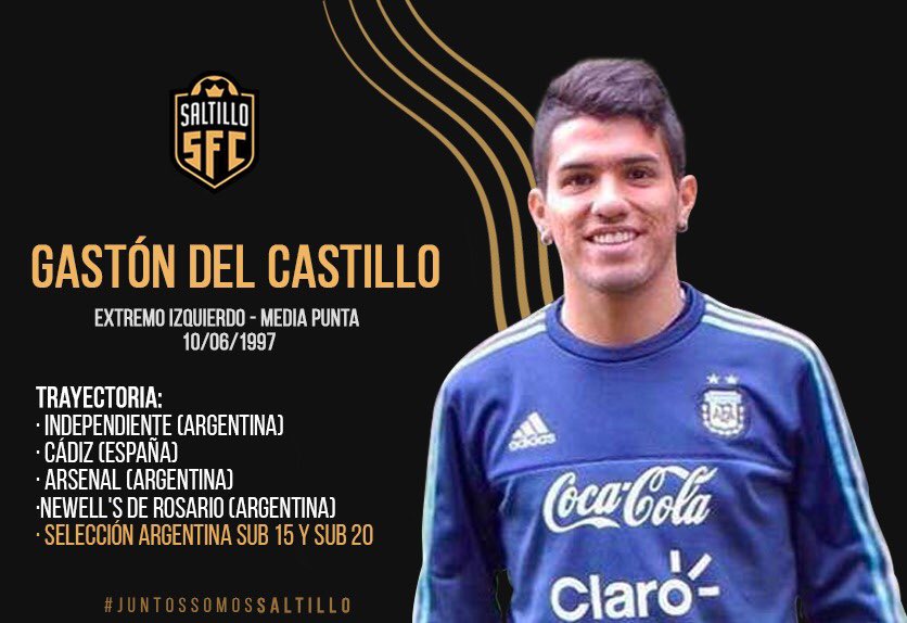 AtletiSaltillo's tweet photo. Nueva contratación.. Bienvenido Gastón al Fútbol Mexicano, Hermano menor del Kun Agüero @LigaMXWiki @LigaPremier_FMF @AremaDeportes @manolojim @mrikelme @FMF @castillejos_m 

#SaltilloFutbolClub https://t.co/7VdevEWgVw