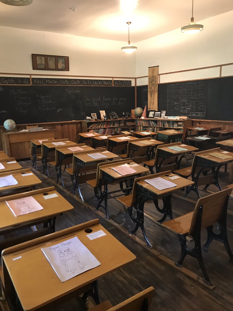 Can’t wait for the kids to go back to school? Come visit us! Learn all about what school was like in the 1930s with our classroom. Complete with the strap 😉 #traveldrumheller