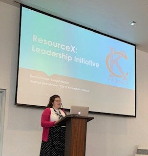 _ResourceX's tweet photo. "In pursuit of our mission, we use #data." @thebeccahodge outlines how #data is the cornerstone of all decision making in @KCMO. Find out about #KCSTAT here https://t.co/WGENA2vHUO #PBBSummit19 #datadriven https://t.co/PRkpNH1FTQ