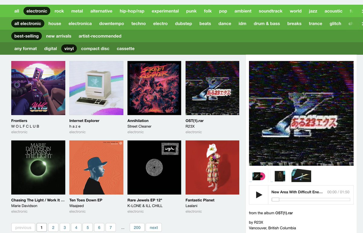 _R23X_'s tweet image. So happy to see my og album "OST(1).rar" from 2014 receive so much love online this week with a fresh pressing on @TheYetee! Even creeping up on the bandcamp charts to top electronic vinyl. Shout outs to @VGMWAX and @VinylRewindTV for showing it off! r23x.bandcamp.com/album/ost-1-ra…