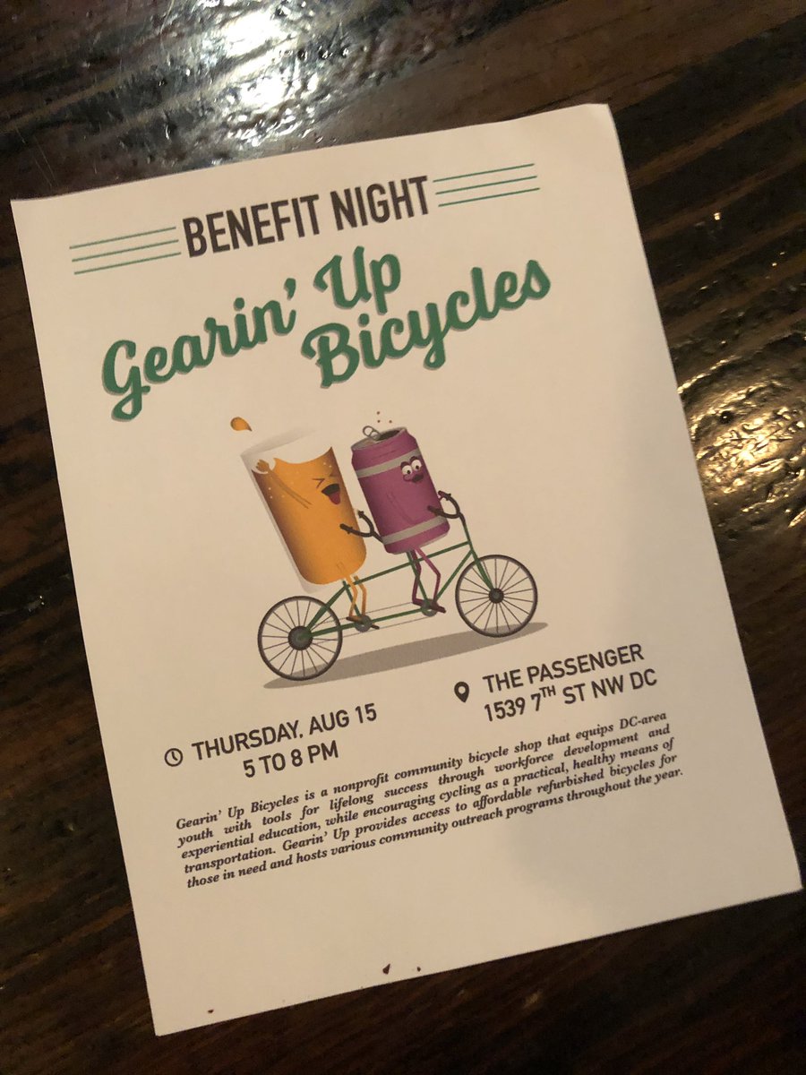 We’ll be #drinklocal for our #fiends #gearingup bike co-op!