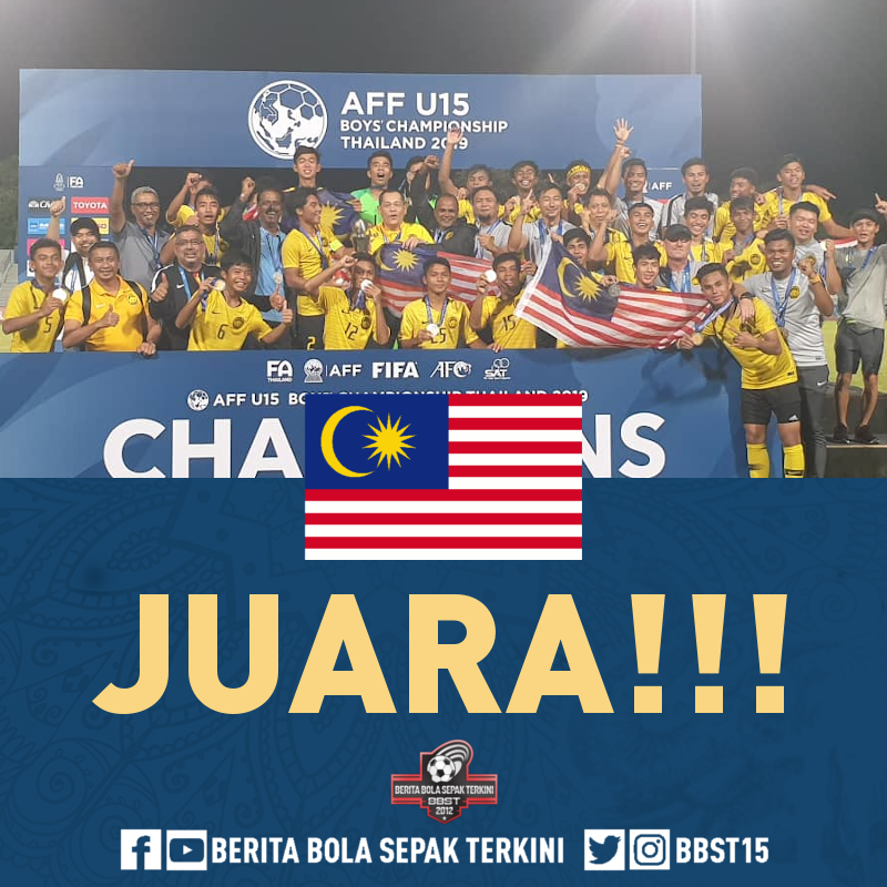 BBST15's tweet photo. AFF B15 2019

🥇 🇲🇾 MALAYSIA B15 🏆
🥈 🇹🇭 Thailand B15
🥉 🇮🇩 Indonesia B15 https://t.co/bgUaAcxOeg