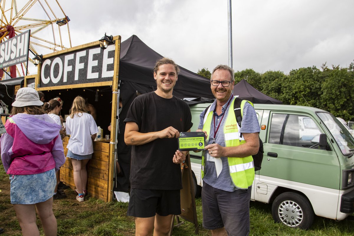 Our environmental health team are responsible for ensuring high levels of food safety and hygiene at <a href="/BoomtownFair/">Boomtown Festival</a>. They carry out checks regularly at the eateries on the site.

Well done to <a href="/RoutesCoffee/">Routes Coffee</a> who received a hygiene rating of 5 yesterday from the team ☕️⭐️