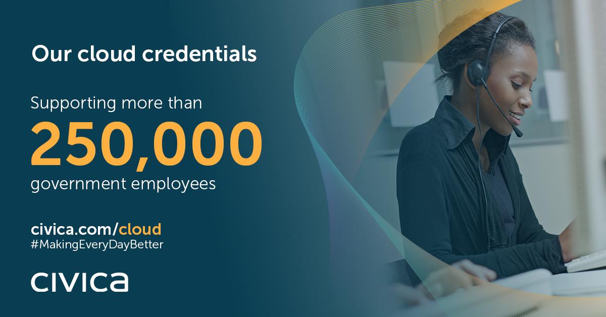 CivicaUK's tweet photo. Our #CloudSuite is supporting more than 250,000 #government employees. Learn more about how we are #MakingEveryDayBetter with #Cloud at https://t.co/8CWrwtwzOv
#CloudSoftware #CloudServices #CloudCredentials https://t.co/YNsD9pdp11