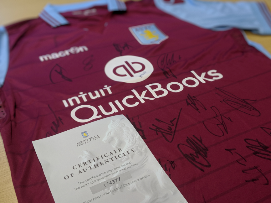pensionlite's tweet photo. Do you know a Villa fan? Why not tag them in our charity online auction to bid for this signed Aston Villa shirt, kindly donated by the wonderful team @HopeHouseKids - https://t.co/mDKQ6Xjw4L ⚽️🥅 Good luck! 🍀 #12monthsofcharity https://t.co/XlwKNVslF3