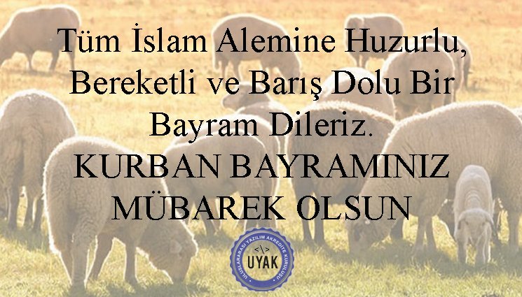 TÜM İSLAM ALEMİNİN KURBAN BAYRAMI'NI KUTLARIZ. #kurbanbayramı