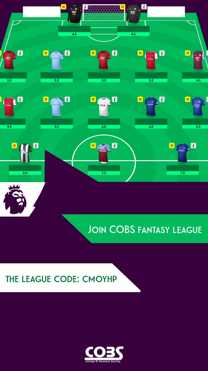 -COBS FANTASY LEAGUE- 
#uob
#cobs_uob
