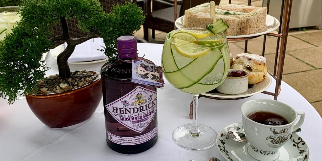 Hendrick's Midsummer Solstice afternoon tea is our twist on the traditional offering ☕

For just £25 per person, enjoy tea, gin, delicious sandwiches, homemade scones and cakes 🍰

To book, call 01925 730 706 or email restaurant@theparkroyal.co.uk.