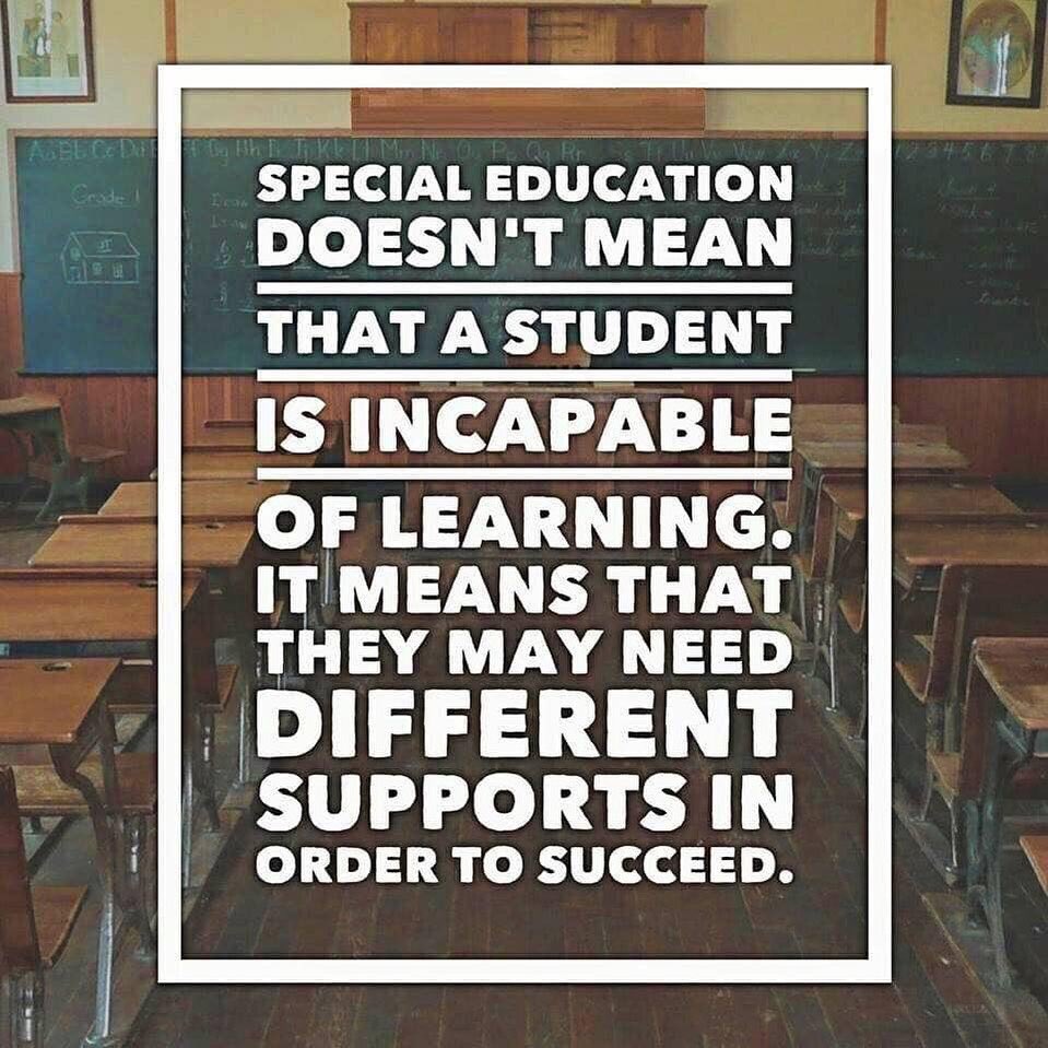 CMRecoder's tweet image. As we enter into the new school year remember this: Differently abled students are no less than the typical learners. Adding additional supports in place will help them thrive ❤️
#differentbutequal #specialeducation