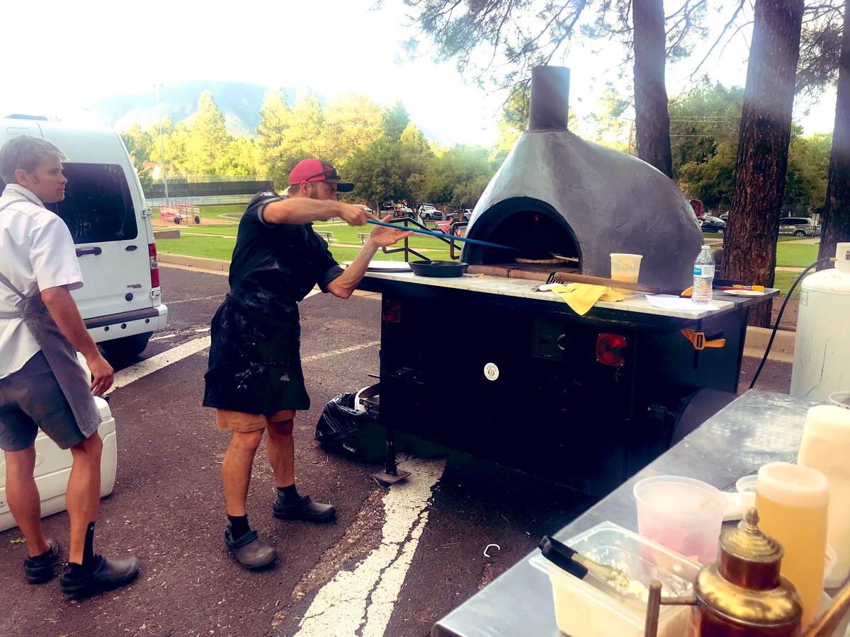 stephandbenB's tweet photo. Day one of #brucecamp we met,  toured Buffalo Park, ate @pizzicletta and sipped on adult beverages. Things are off to a good start. https://t.co/RxKfshKonR