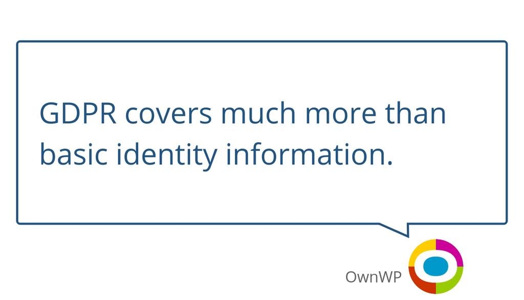 OWNWP's tweet photo. "Web data such as location, IP address, cookie data and RFID tags" https://t.co/JtT4v2Ww5J #OwnWP #GDPR https://t.co/ZyKd5rF7dC