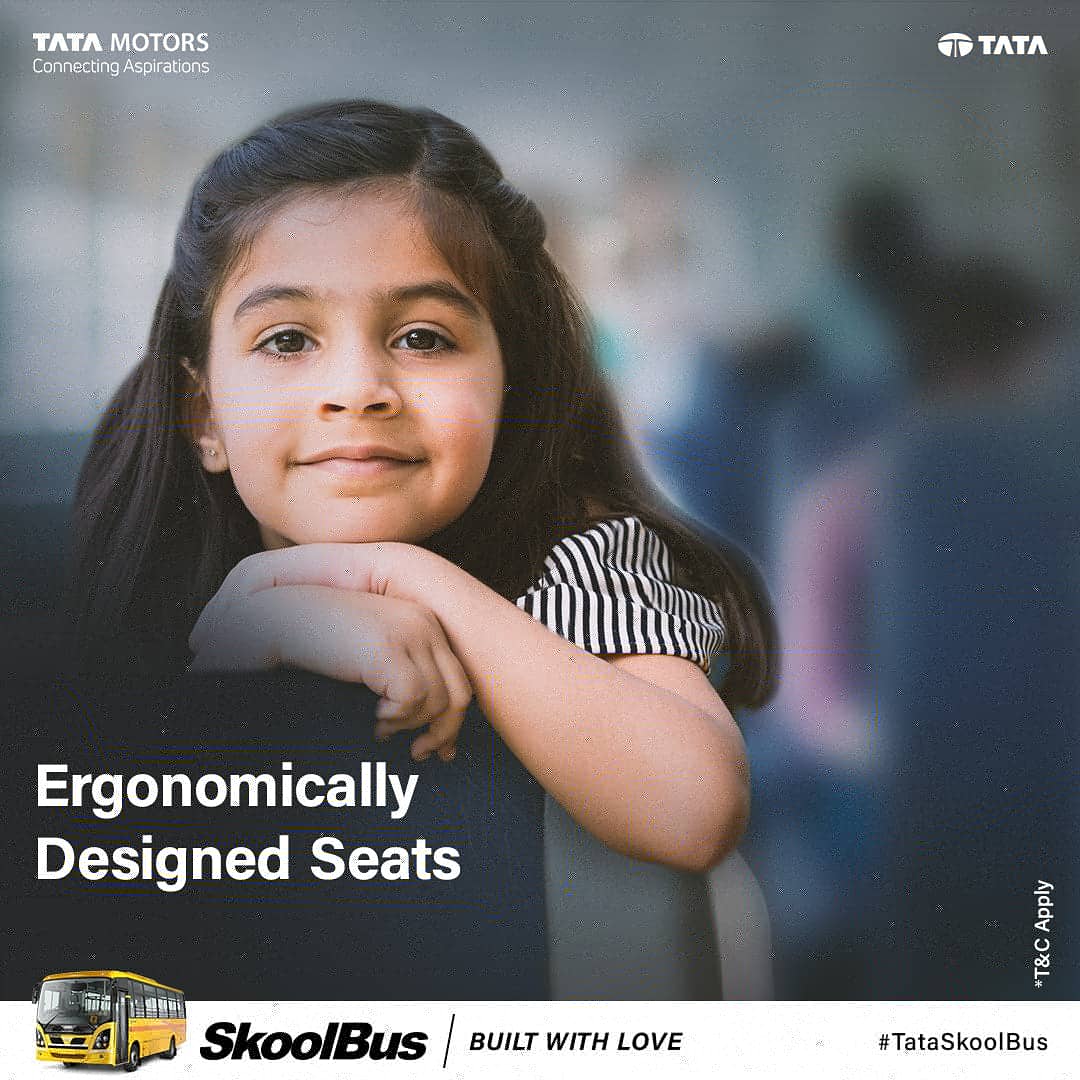 TataMotors's tweet photo. Our buses have been ergonomically designed to provide maximum comfort and ensure absolute safety of our young passengers on board. 25 special child-care safety features ensure that your child enjoys a comfortable ride to school and back.
#TataSkoolBus https://t.co/i1eyRqFckW