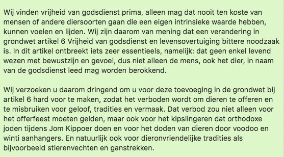 DierisVriend's tweet photo. Comite Dierennoodhulp
OPEN BRIEF AAN MINISTER PRESIDENT MARK RUTTE: VERBOD OP #OFFEREN VAN #DIEREN
11-8 begint voor moslims offerfeest >in ons land weer duizenden schapen, geiten als offerdier #onverdoofd geslacht
Verzoek toevoeging in art6 https://t.co/BIAFyR4jum @ComiteDNH https://t.co/DnPQsWY05D