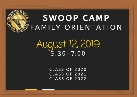MandeleDavis's tweet photo. I am excited to welcome ALL @eisenhower_hs Families to our #SwoopCamp Family Orientation Monday, August 12th from 5:30 - 7:00! #IkeRelentless #WeAreAldine https://t.co/WDeKJUpwYl