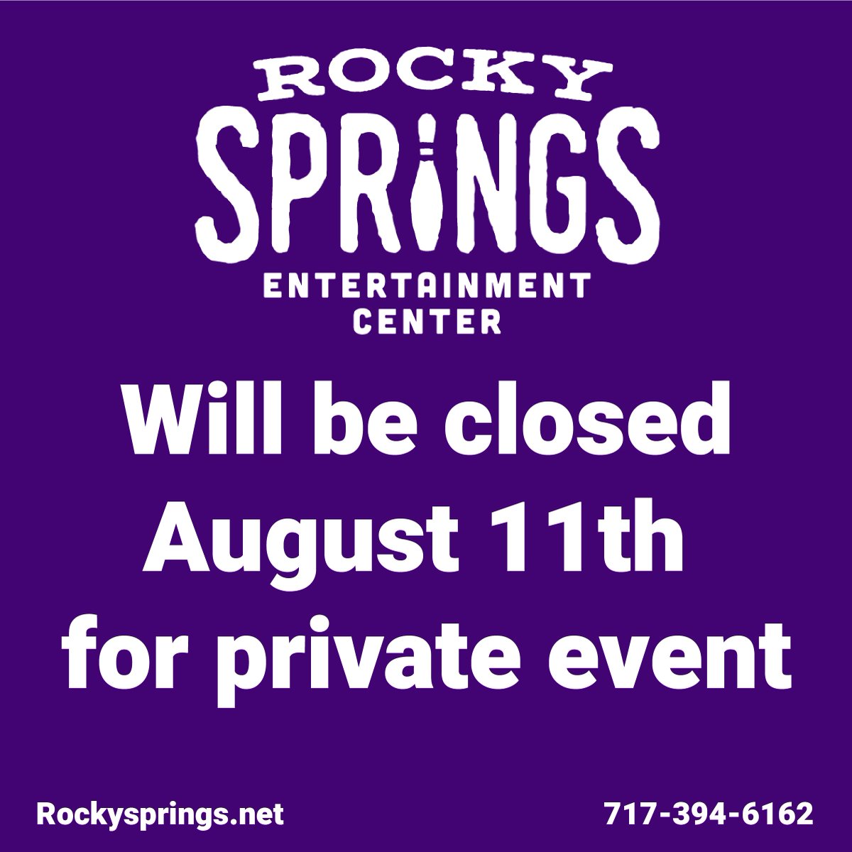 We will be closed onAugust 11th for a private event. The Red Pin Bar &amp; Grill will be open during normal hours. Sorry for any inconveniences this may cause.