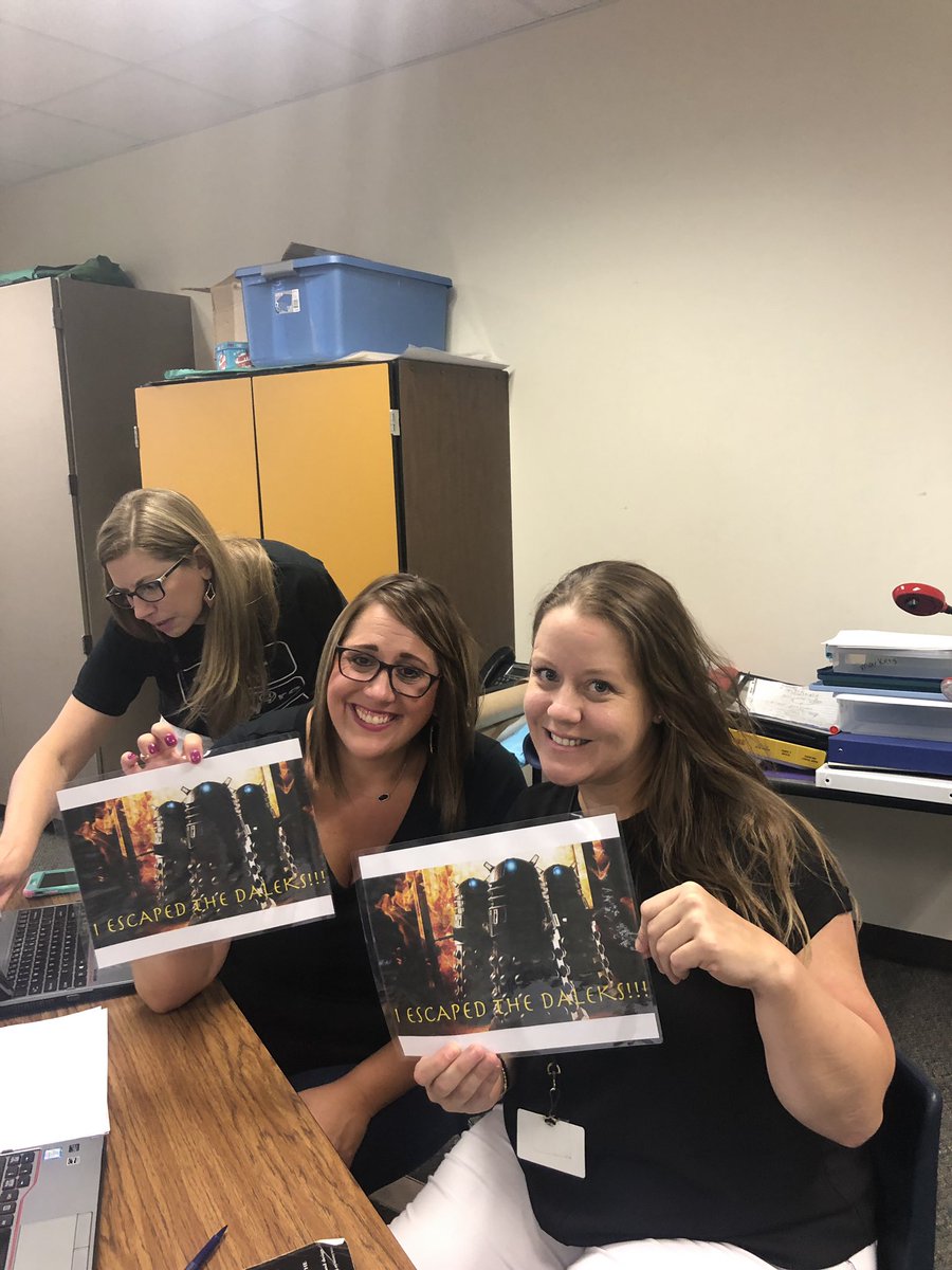 therealmswatson's tweet photo. They escaped the Daleks!! #RLS2019 https://t.co/EZZifgAYwf