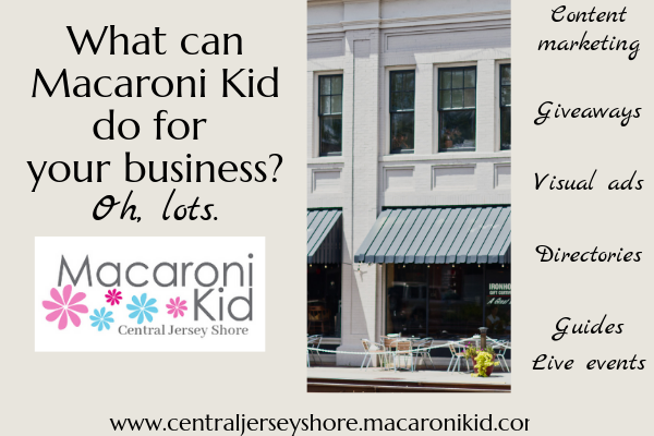 MacKidCNJShore's tweet photo. What's Macaroni Kid and what can a free weekly e-newsletter to local parents do for your #NJshore business? Find out! https://t.co/q3JxTA2hvG kristenfischer@macaronikid.com #NJbiz #NJbusiness #familyfunNJ #belmar #ptpleasantNJ #wallNJ #longbranchNJ #NJkids #NJMOM #NJfamily https://t.co/jKuNnt6pWb