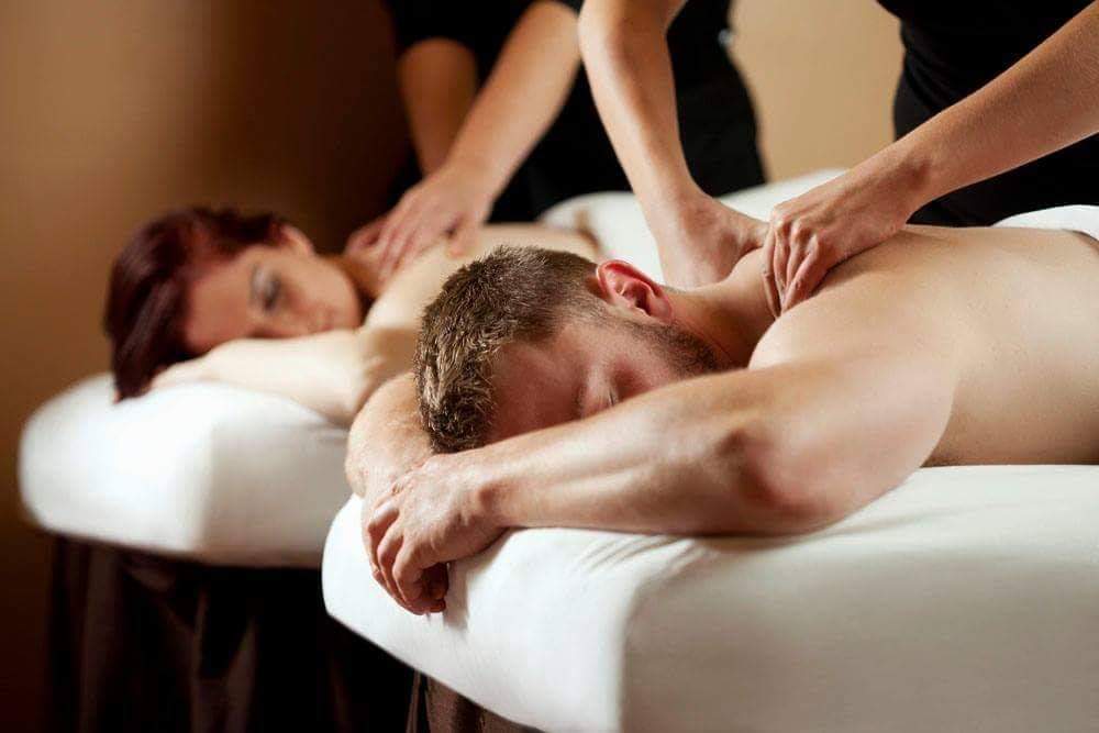 Couples who massage together, stay together. 