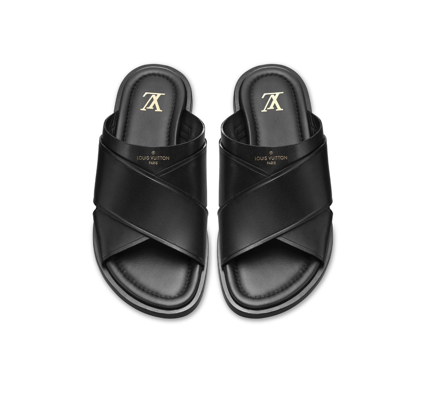 Louis Vuitton Foch Mule Lv Monogram Black Slippers - Praise To Heaven