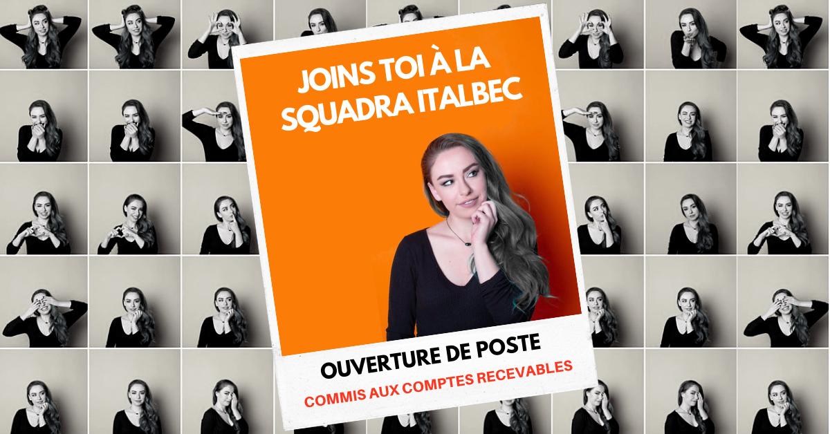 Italbec's tweet photo. Nous sommes à la recherche de personnes motivées et dynamiques! Joignez-vous à La Squadra! // As Italbec grows, so must la squadra! Looking for positive and dynamic individuals to join our team! https://t.co/K8s0r4I1PV
#newjob #hiring #lasquadra #nouvelemploi #montreal #italbec https://t.co/aBoqrxy6vk