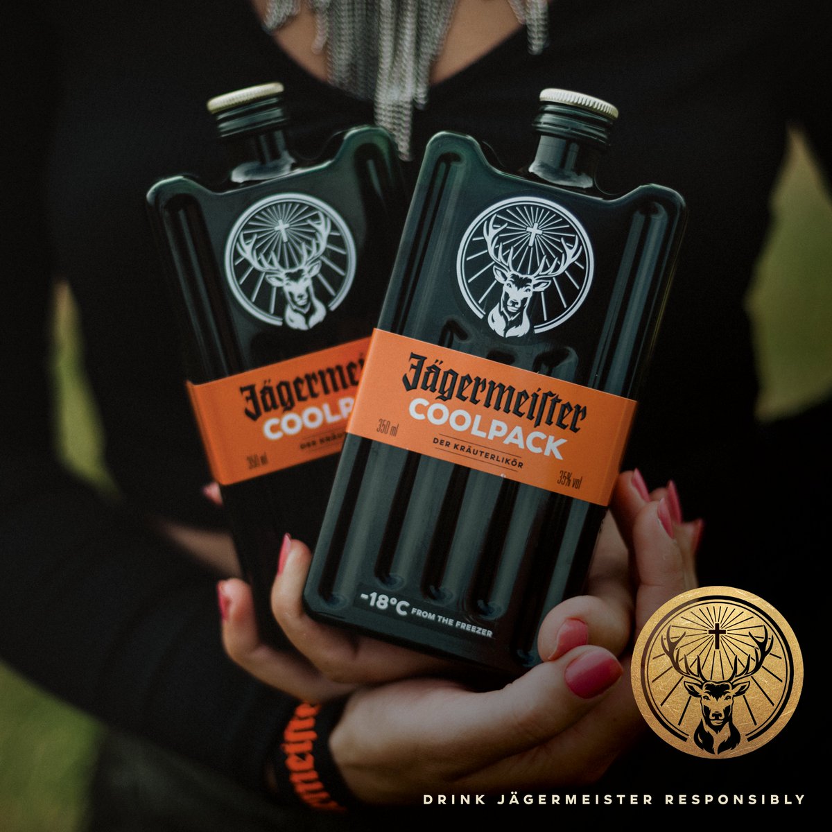 Did you know? 🤔 The NEW Jägermeister 35cl COOLPACK is made out of plastic, making it perfect for festivals! 
Available nationwide in Carry Out Off licences and SPAR.
Enjoy Jägermeister Responsibly
Best served Ice Cold, -18 degrees to be precise. ❄️
#COOLPACK