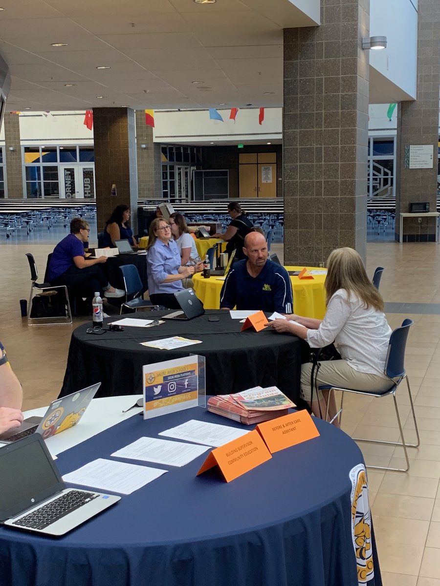 Interested in joining our wonderful Saline Area Schools team? Stop by the job fair today at Saline HS - opportunities exist in operations, (custodians and bus drivers) special education, (paraeducator) food service and community education. #sascompass