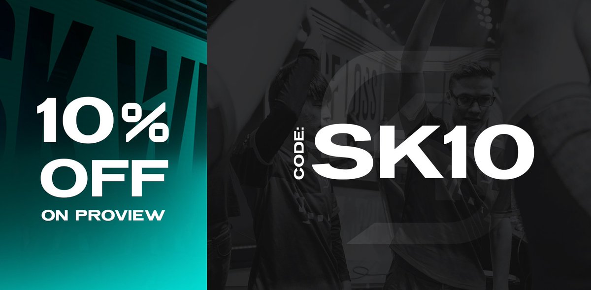 SKGaming's tweet photo. HAPPY FRIDAY FOR #LEC fans!
The ProView is currently under a 10% OFF DISCOUNT. SK Fans can get theirs using the code: SK10!
Check here:
β‘οΈ https://t.co/TKVHsbS5IF
#SKWIN #SKLEC https://t.co/3fvXt1KjGy