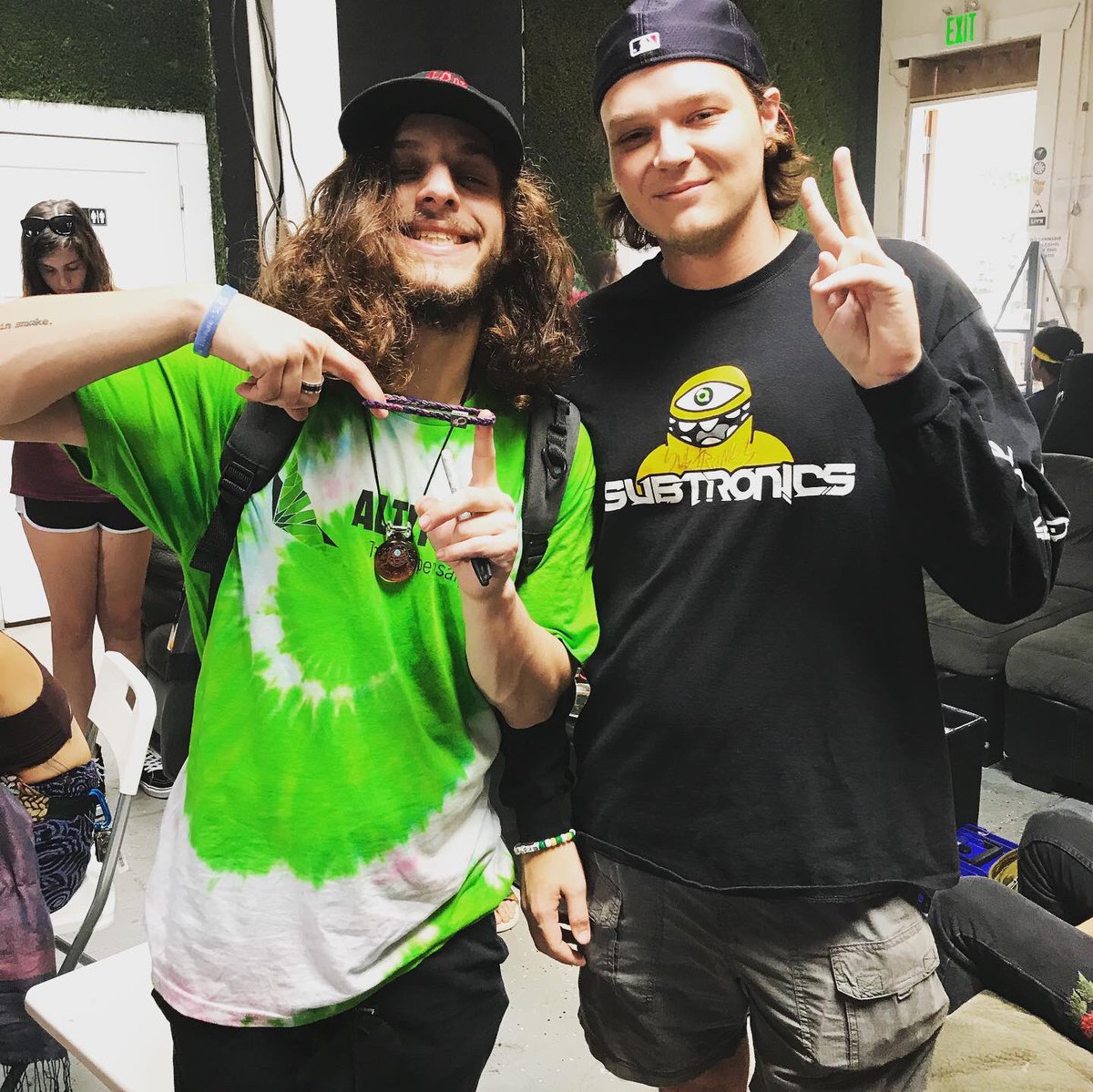 WilsonTotem's tweet photo. Traveling to Denver for @Subtronics was awesome, and he’s still rocking my bracelet with one of our members @Jmooney_8 https://t.co/dvwt875sdp