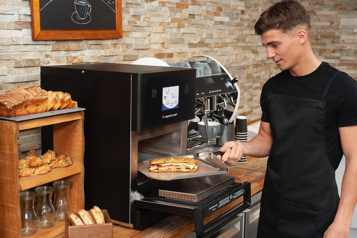 HighSpeedOvens's tweet photo. Old oven taking up too much counter space? The new Merrychef E1S is just 400mm W! Read all about it here: https://t.co/d9ivOuaJtw https://t.co/HaJS6YRsen