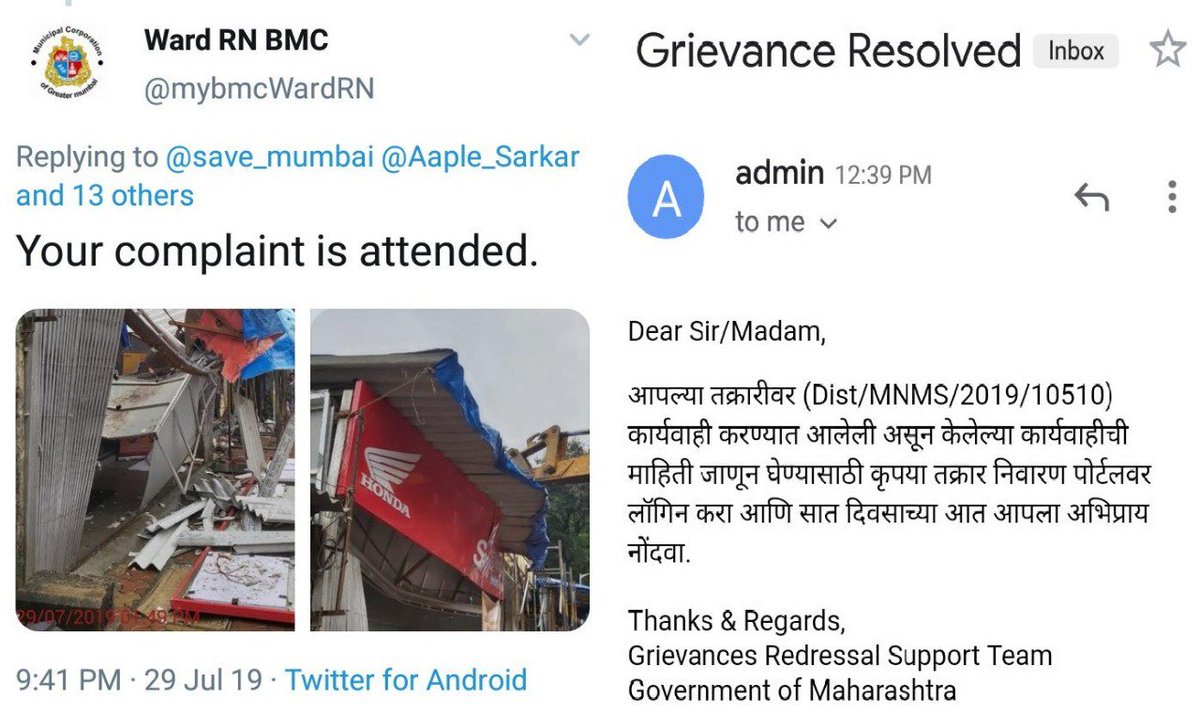 save_mumbai's tweet photo. @JagdishOza7 @bjp4mumbai_ @Dev_Fadnavis @ramnaikofficial @iGopalShetty @manishaBJP @TawdeVinod @vinodshelar @JagdishOza7 Sir aap hi ke #ward mai @mybmcWardRN #ward Officer aur B.F #department ke officer jhutha demolition report banakar #Public aur #Authority's ko jhutha reply de rahe hai, aap inn par kya karvahi karenge ? please reply. @ChDadaPatil @MPLodha 

https://t.co/axWAxpQb6E https://t.co/TV0jWQeDDg