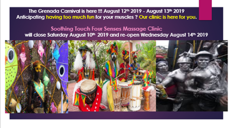 Soothing_Touch's tweet photo. Feel free to give us a call via (473) 439-6643 
or email us via soothingtouchclinicgd@gmail.com 
to secure your appointment today :-)

#Grenada #Carnival #Carnival2019 #Massages https://t.co/4pjxonqYaP