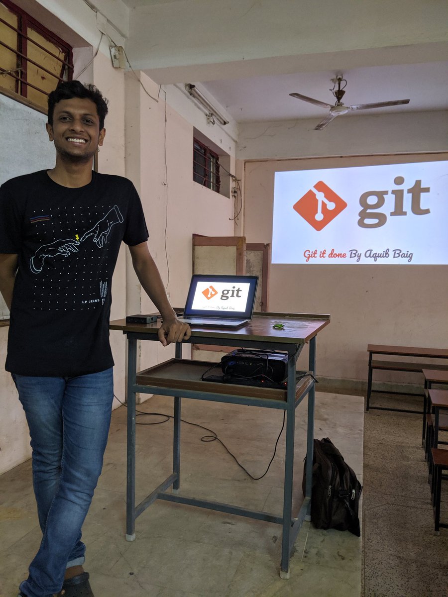 zairza_outr's tweet image. First session of this season, &quot;Git it done&quot; by @BaigAquib 

#zairza #git #learngit